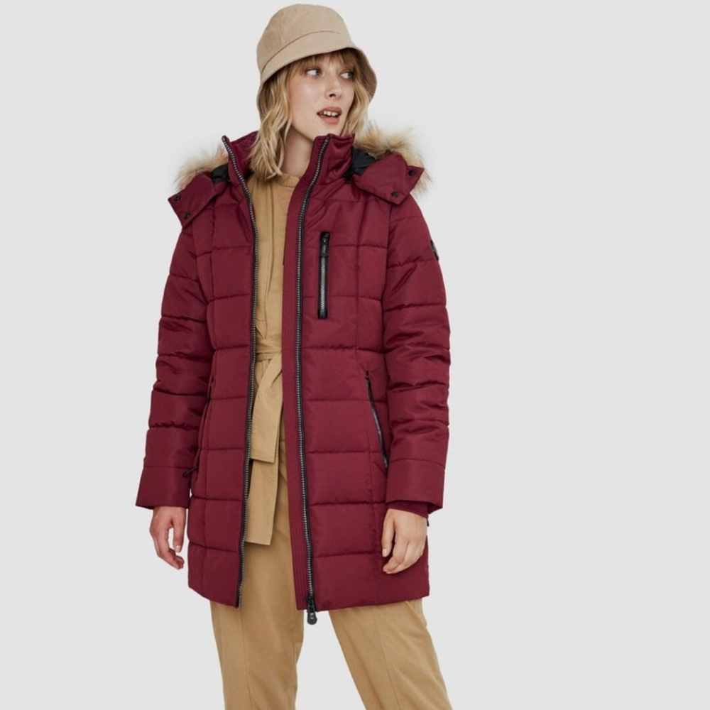 Red Vegan Winter Parka